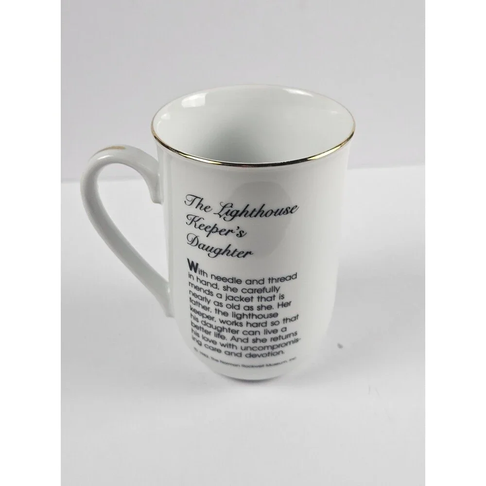 1982 Norman Rockwell Museum The Lighthouse Keepers Daughter Coffee Tea Cup Mug